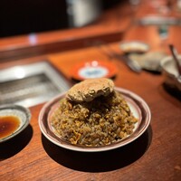 京都 和牛料理 一石三鳥 - 蟹チャーハン。２人前3千円