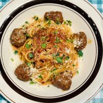 SESAME STREET MARKET Abandokku Rarapoto Toyosu Ten - Spaghetti with Meatballs has a distinctly international flair.