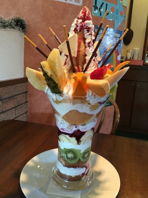 福島 いわき カフェハウス カヴァッルッチョ ドリームジャンボ パフェ By 油の大将 カフェハウス カヴァッルッチョ いわき 洋食 食べログ