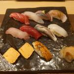 銀座すし嘉 - 寿司10貫