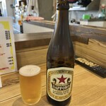 立ち吞み 酒はり - ドリンク写真:瓶ビール(中ビン) サッポロ赤星/700円♪