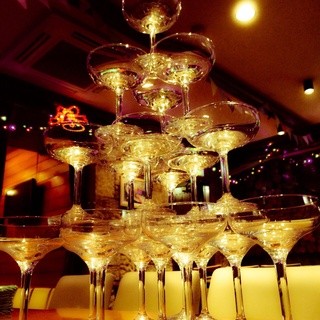 A champagne tower is also available! ★15 special benefits reserved are free!