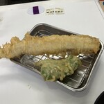 天麩羅処ひらお - 251027月　福岡　天麩羅単品処ひらお 本店　穴子、ピーマン