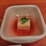 和食堂 せのお - お通し（蟹入り卵豆腐？）