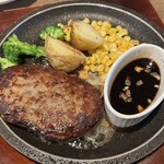 バケット - ランチのハンバーグステーキ