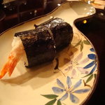 割烹 かのふ - 海老天の巻き寿司