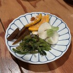 長命うどん - 酒粕浅漬け