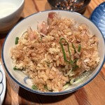 長命うどん - 混ぜた後