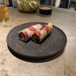 An Di - 秋刀魚とビーツの生春巻き