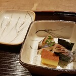 日本料理 永代 - 握りと玉子焼き