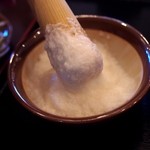 農園レストラン だいだい - 山芋うどんの山芋。ねばりが凄いです！