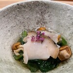 鮨しゅんじ - つぶ貝　青菜