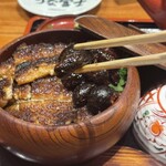 炭焼うな富士 名古屋駅太閤口店 - プリプリの肝がいっぱいー