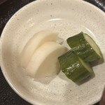 ももふく - 漬物は冷やしてありました