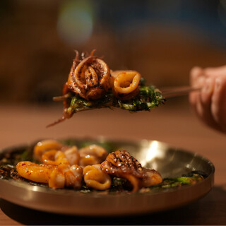 【超人気】パリパリのニラチヂミと別焼きの海鮮がたまらない