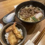 ひろ舞 - 料理写真:肉うどんとミニ天丼