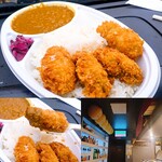 国産の若鶏 やきとりザンギNo.1 - スパイスカレー＋牡蠣フライ