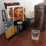 麺カフェ ひまわり - 卓上調味料