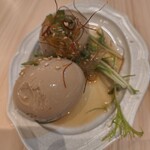 ビストロ ボヤージュ - 麻薬たまごという物騒な名前の味玉(笑)