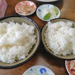 マスダ食堂 - ご飯、並と半ライス