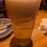 居酒屋 ヨーテル - まずは三冷ホッピー白で一杯目。もはや儀式。