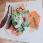 大宮廚房 - 本日のカルパッチョ盛り合わせ（マグロ、ハマチ、サーモン）