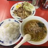 哲ちゃん - セット4番 生姜焼定食+半ラーメン