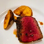 料理店オクノ - みわ牛ヒラシンのビステッカ