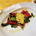 料理店オクノ - 本まぐろのカルパッチョ…自家製タルタルとの相性が抜群でした♪