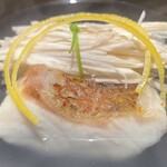 銀座 しのはら - 柚子がお月様のよう