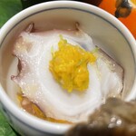 銀座 しのはら - 蛸と菊花の酢の物