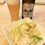 韓国料理　ちぇ家 - まずはビールっしょ！