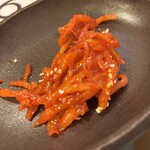 韓国料理　ちぇ家 - サービスでサキイカキムチいただいた