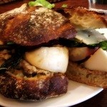 パーラー江古田 - 焼き野菜と豚リエットサンド（チーズリュスティックで）