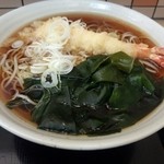 梅もと - 大海老天蕎麦　大盛り