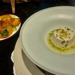 Florilege - 落花生のブランマンジェ、トマトとマスカットのカルパッチョ