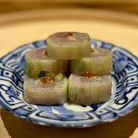 温石 - 鯵の胡瓜巻き