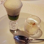 レフェルヴェソンス - 2014.11...カワハギの肝和え/九条葱/オリーブを二口で