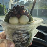 シェイブド アイス スノウ - 料理写真:抹茶黒蜜白玉ミルクぜんざい@720