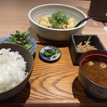 北浜 地酒や わだち - 肉巻き定食