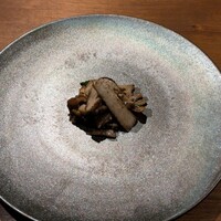 薪焼きび - きのこのマリネ　松茸添え