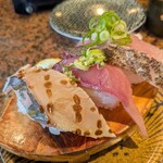 回転すし北海道 - 今日のおすすめ　（サワラ　ハマチ　かつお）