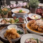 九州中華 鶏 麺 キムラハンテン by NOGI NISHIAZABU TOKYO - ビール飲み放題コース！（4名様から）