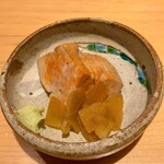 すしやのたい悟 - 鮟肝奈良漬さんでーす。②