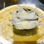 回し寿司 活 活美登利 - 白魚…抜群の鮮度が素晴らしい！