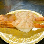 回し寿司 活 活美登利 - 特大赤エビ…「素晴らしい」のひとこと！