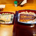 郡上炭火焼　うなぎの魚寅 - 1段目と2段目を、並べてみた