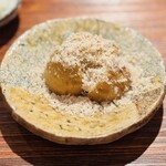 薪鳥新神戸 - 薪焼きマッシュルームと鶏節