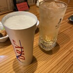 菜肴 はぐれ - 乾杯♪(*^^)o∀*∀o(^^*)♪ ビールはキンキン、量は少な目