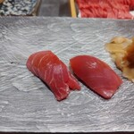 銀座のみこ寿司 - 中トロ、赤身